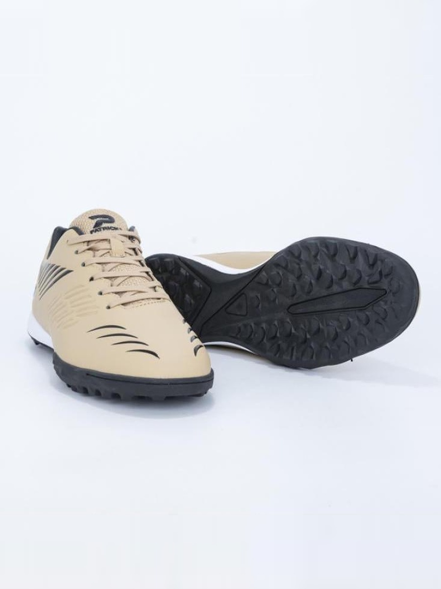 Brown Striped Lace Up Turf Shoes