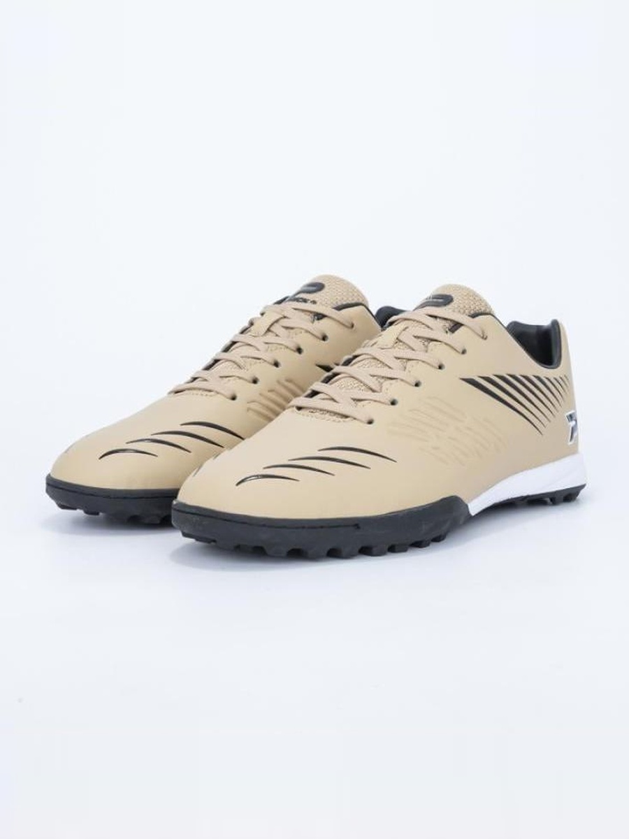 Brown Striped Lace Up Turf Shoes