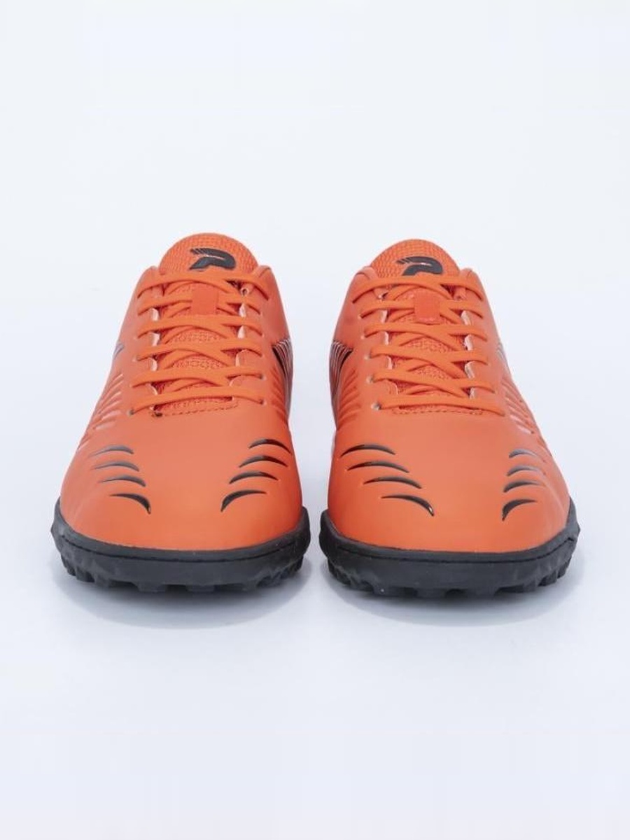 Orange Striped Lace Up Turf Shoes