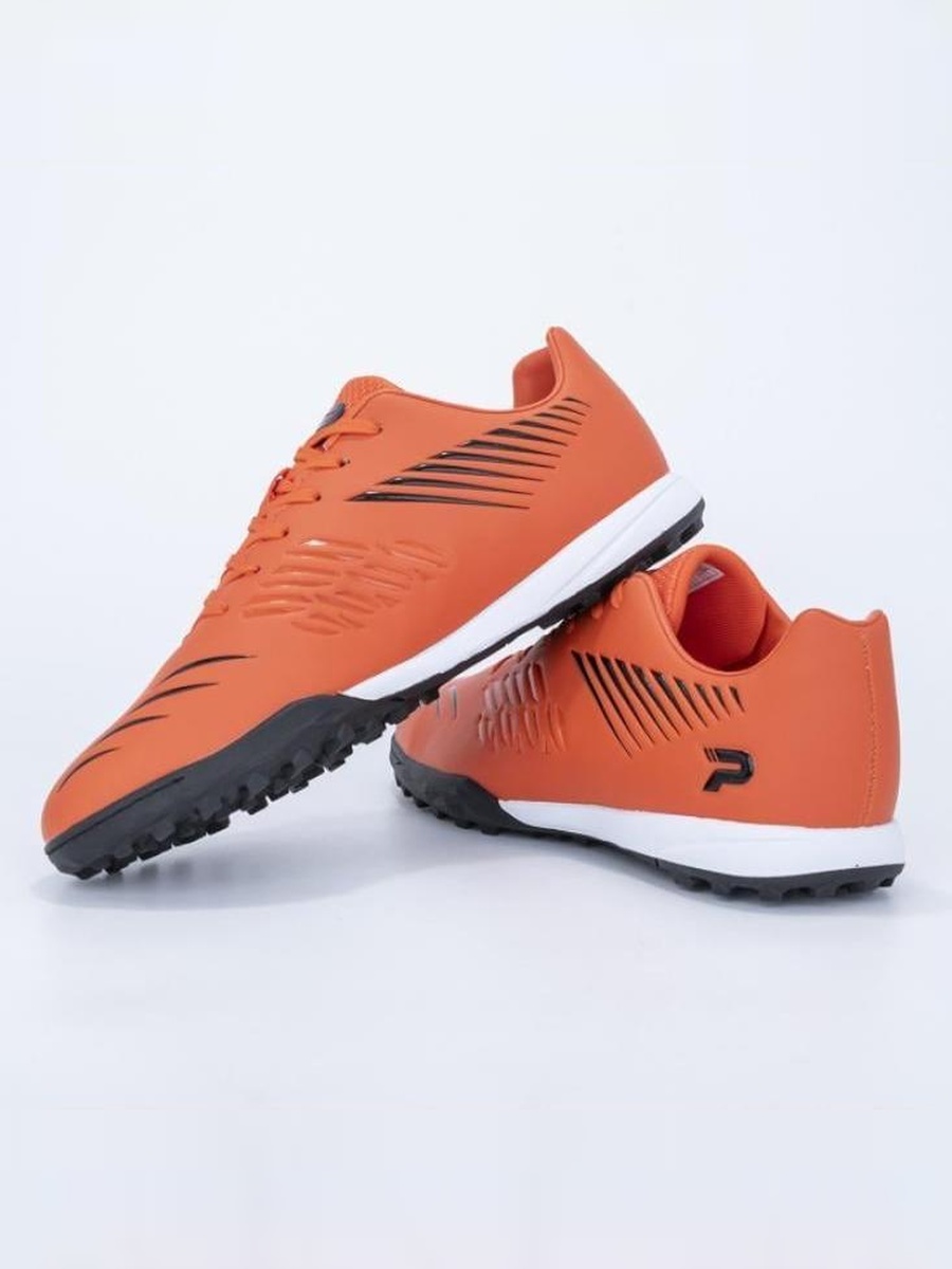 Orange Striped Lace Up Turf Shoes