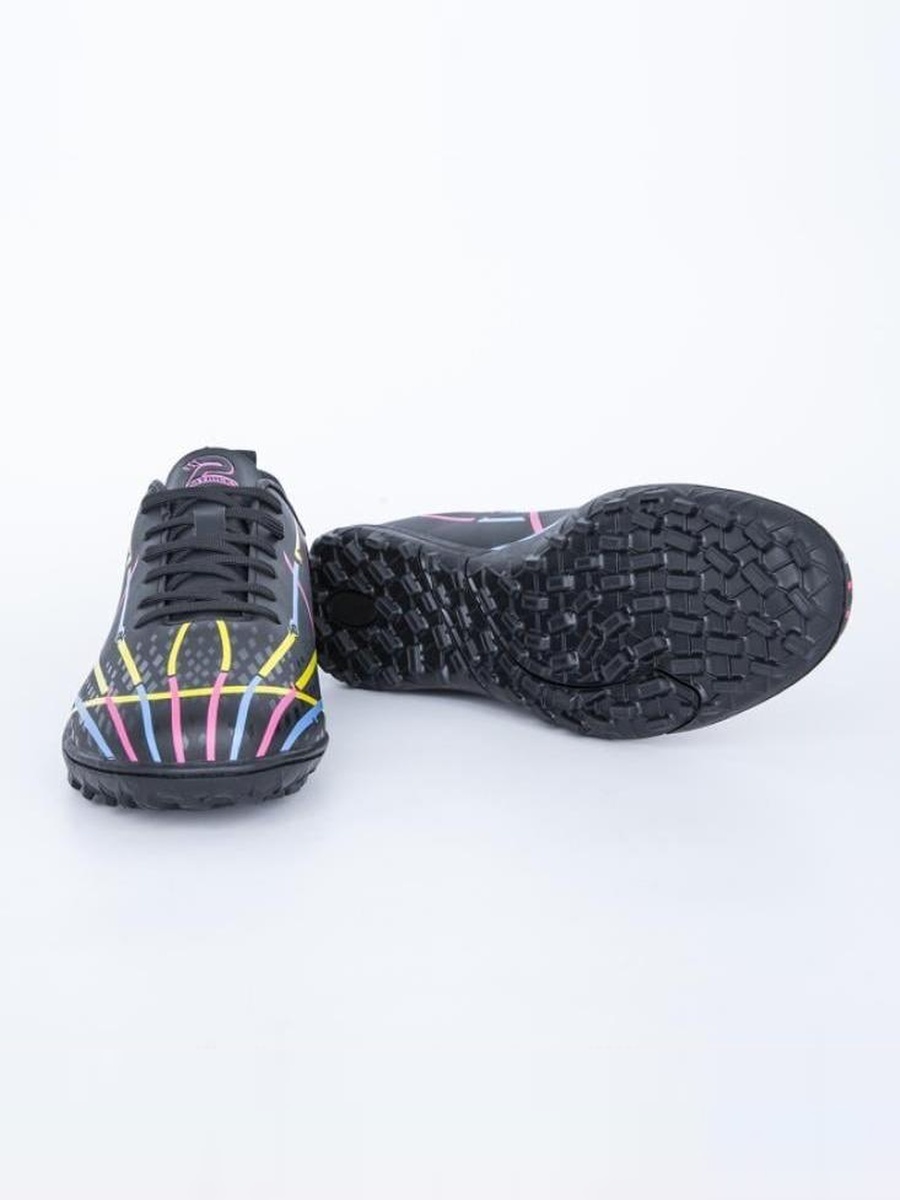 Black Striped Print Turf Shoes