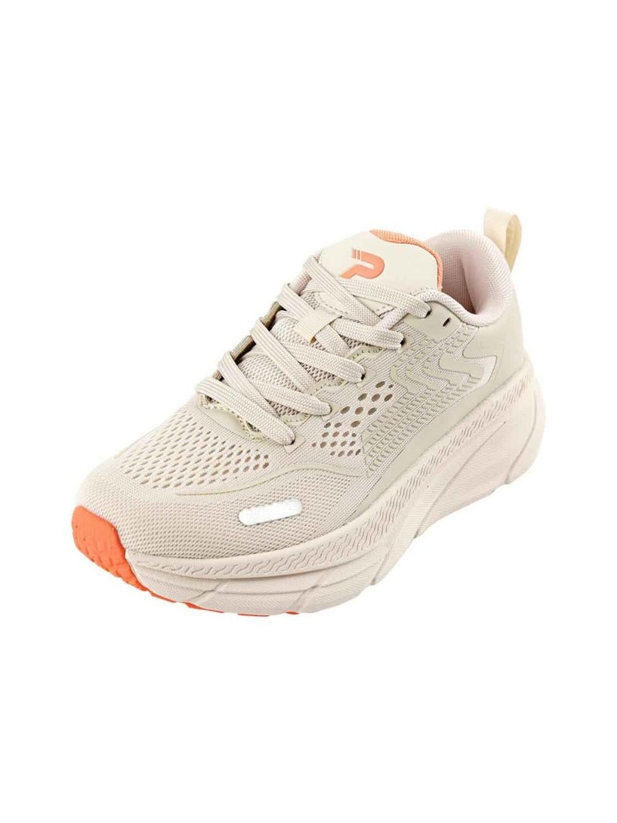 Beige Lace-Up Running Sneakers