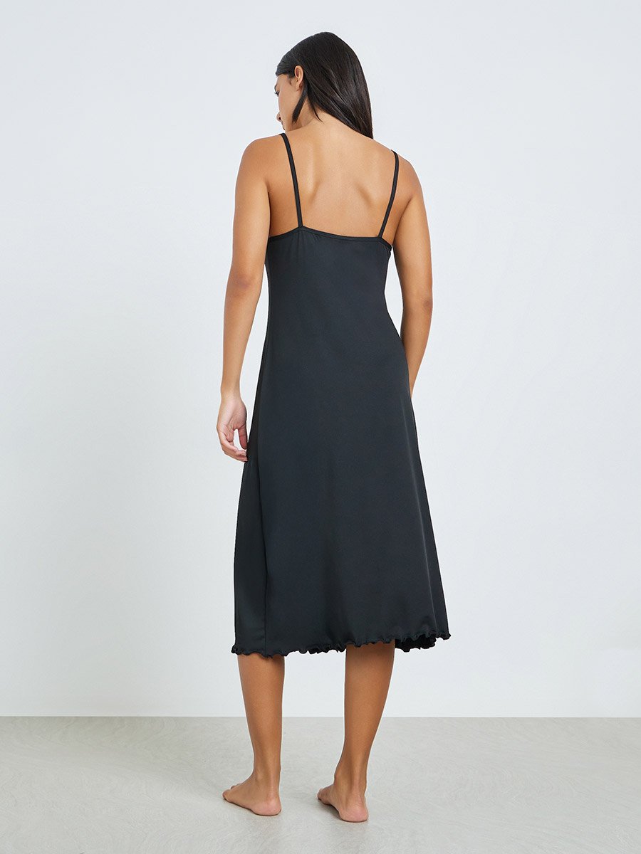 Pack of 2 - Lettuce Hem Basic Slip Dress
