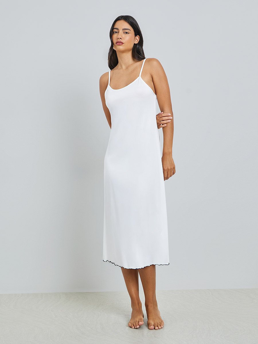 Pack of 2 - Lettuce Hem Basic Slip Dress