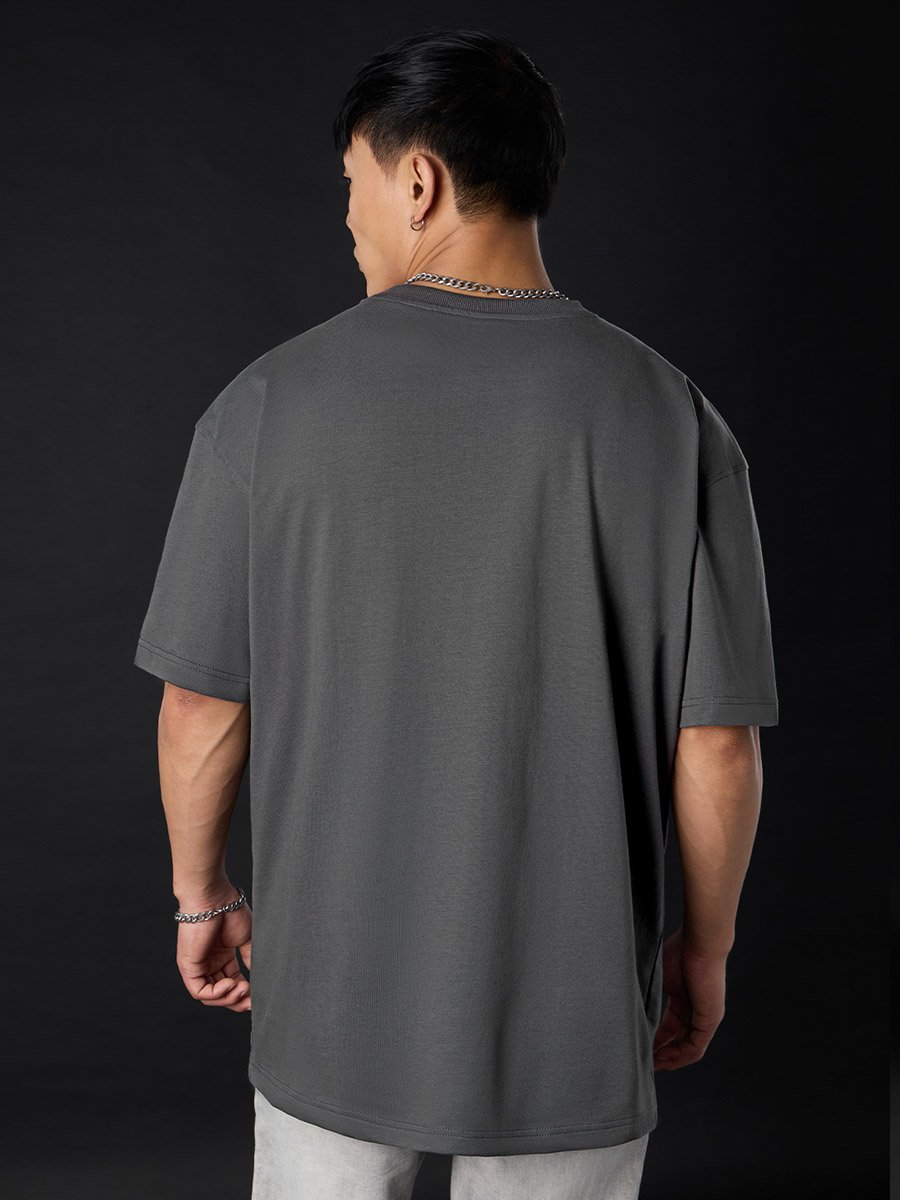 Grey Ben 10 Graphic Oversized T-Shirt