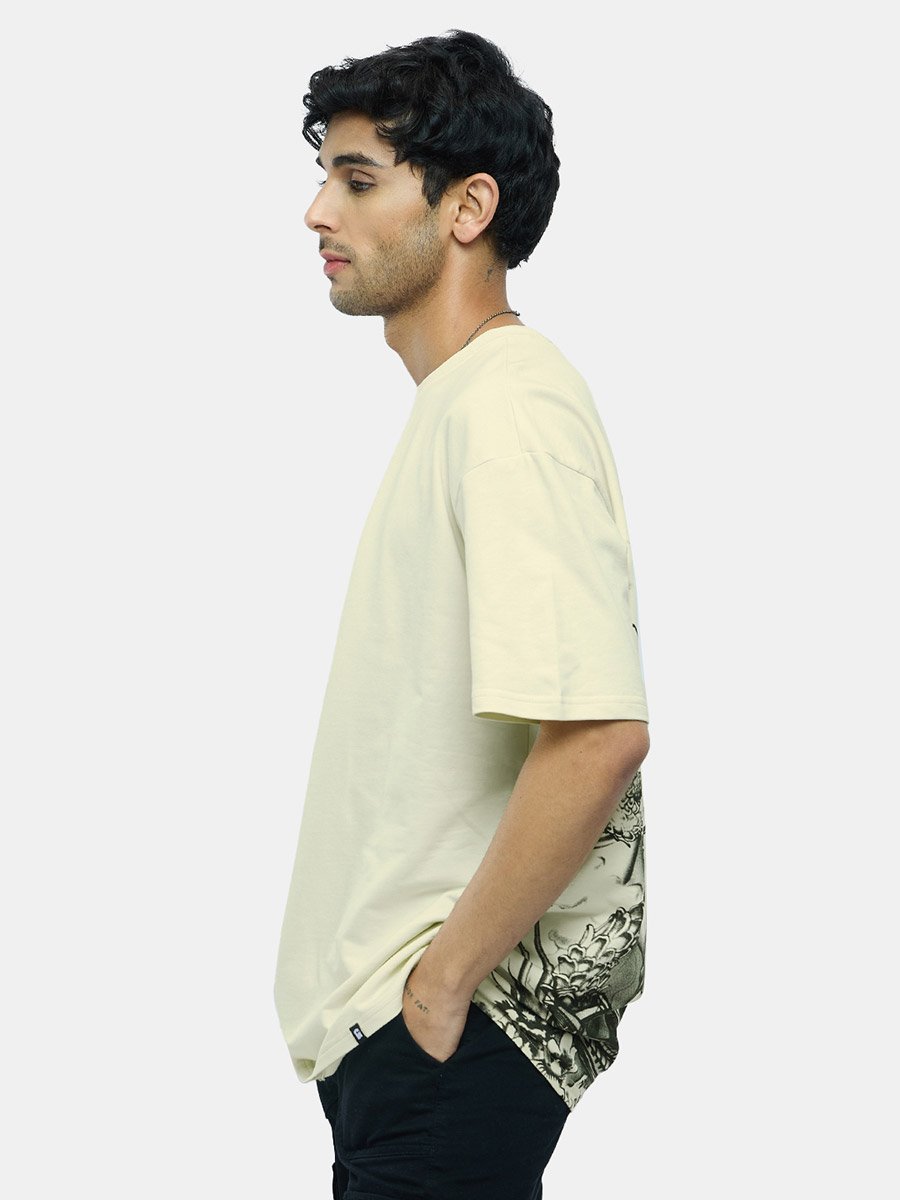 Cream Jerry Graphic Oversized T-Shirt