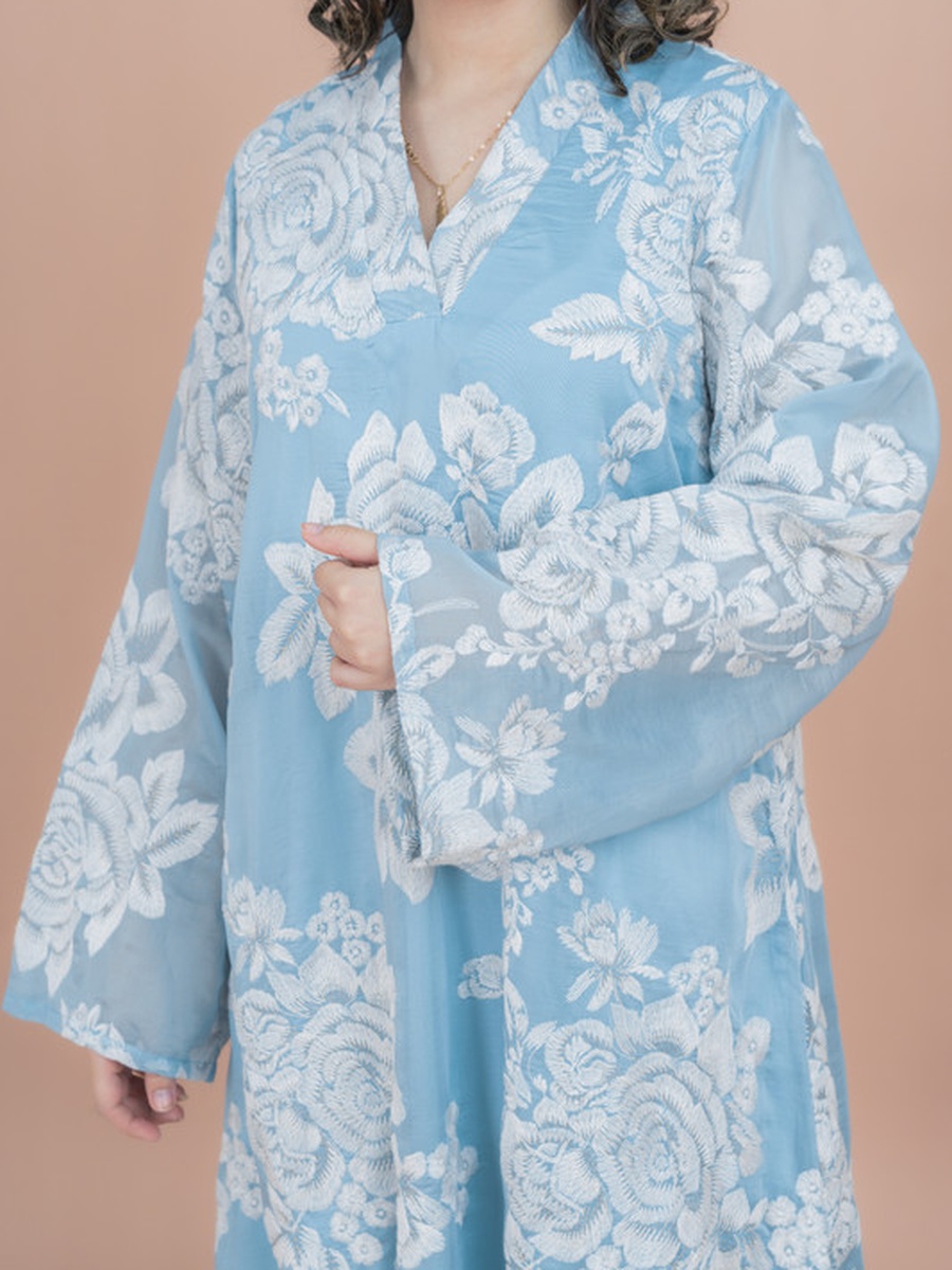 Floral Embroidered Jalabiya