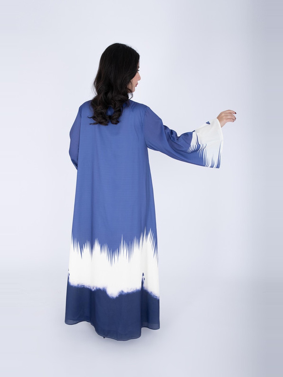 Ombre Look Floral Beaded Jalabiya