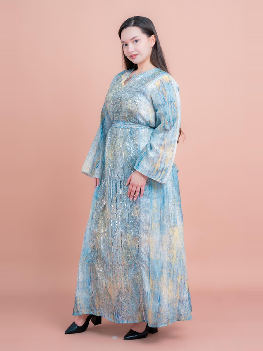 Radiant Sequined Long Sleeves Jalabiya
