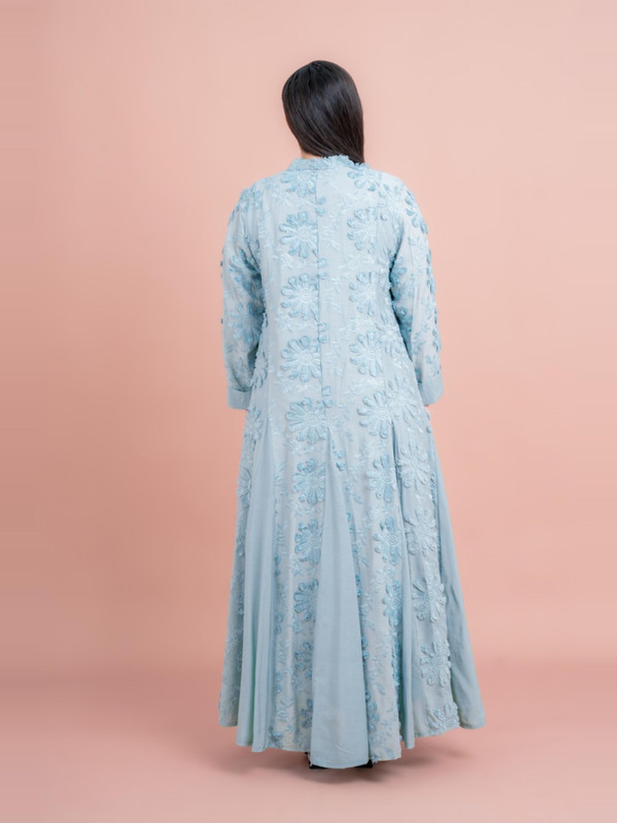 Soft Petals Embroidered Jalabiya