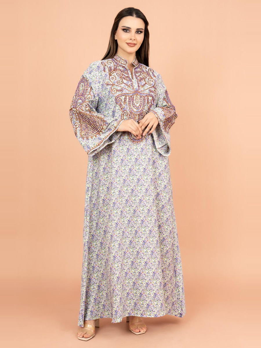 All Over Print Bead Detail Jalabiya
