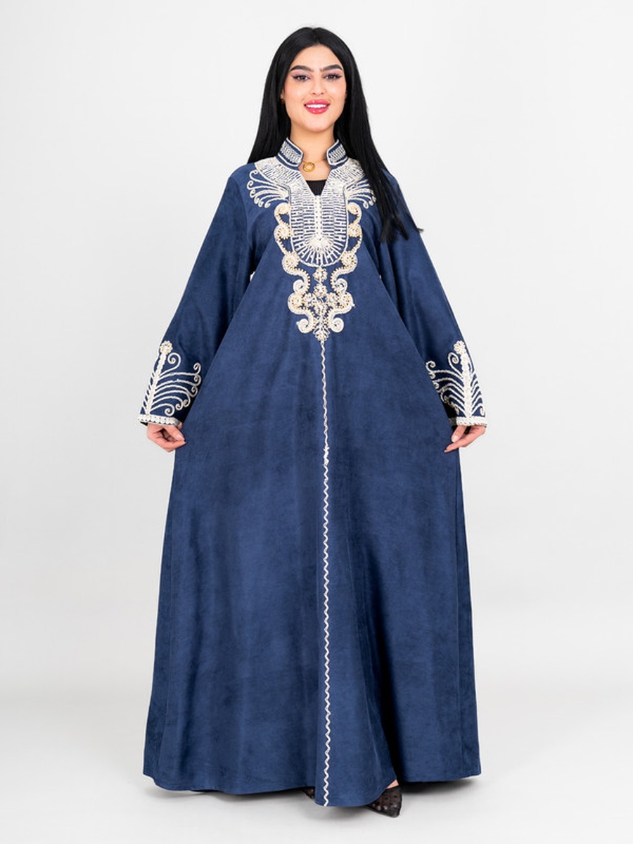Embroidered Winter Straight Cut Jalabiya