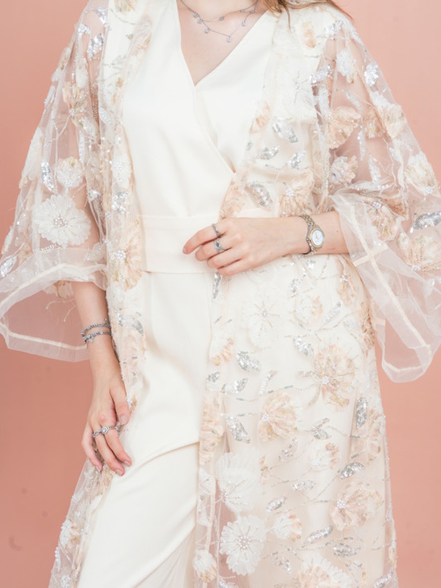 Modern Floral Fusion Abaya