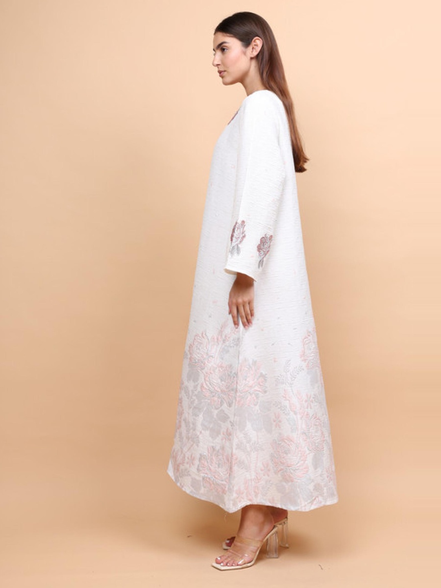 Floral Crystal Textured Jalabiya