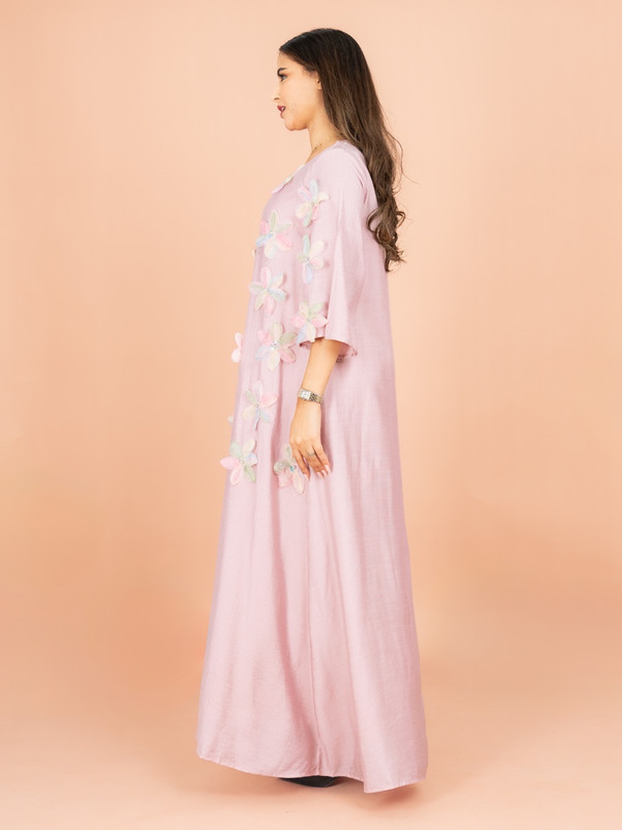 3D Flower Applique Modern Jalabiya