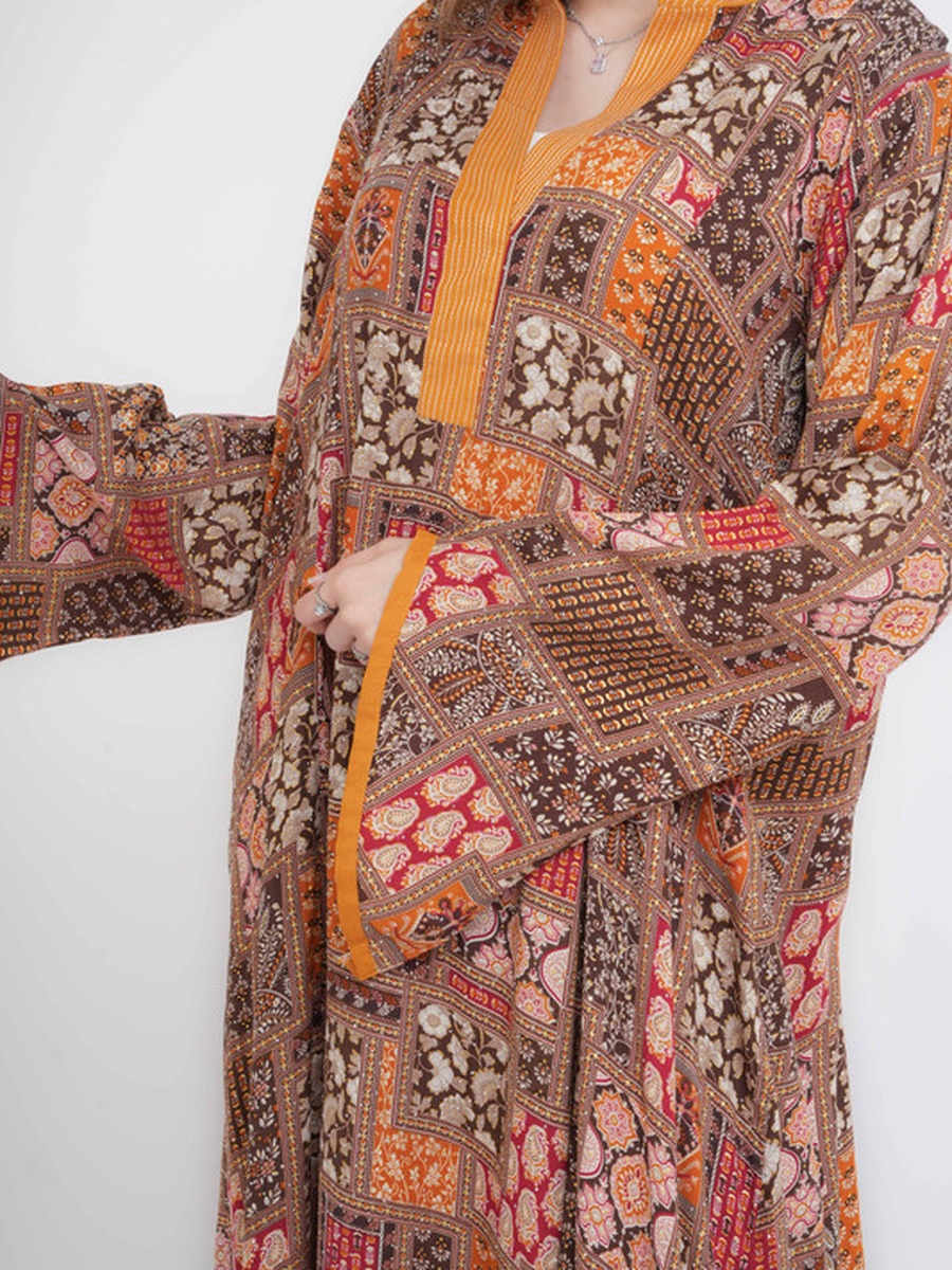 Printed Bloom Luxe Jalabiya