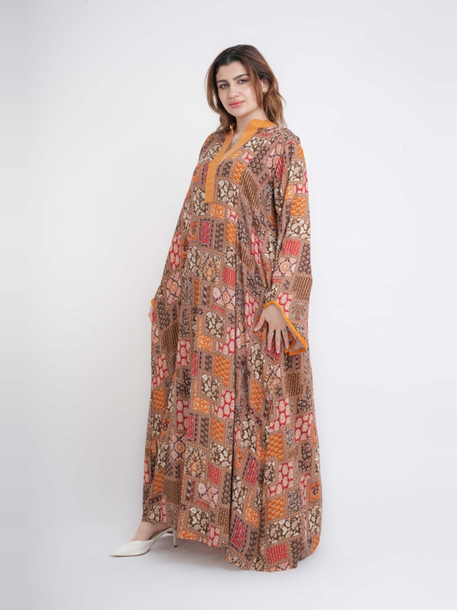 Printed Bloom Luxe Jalabiya