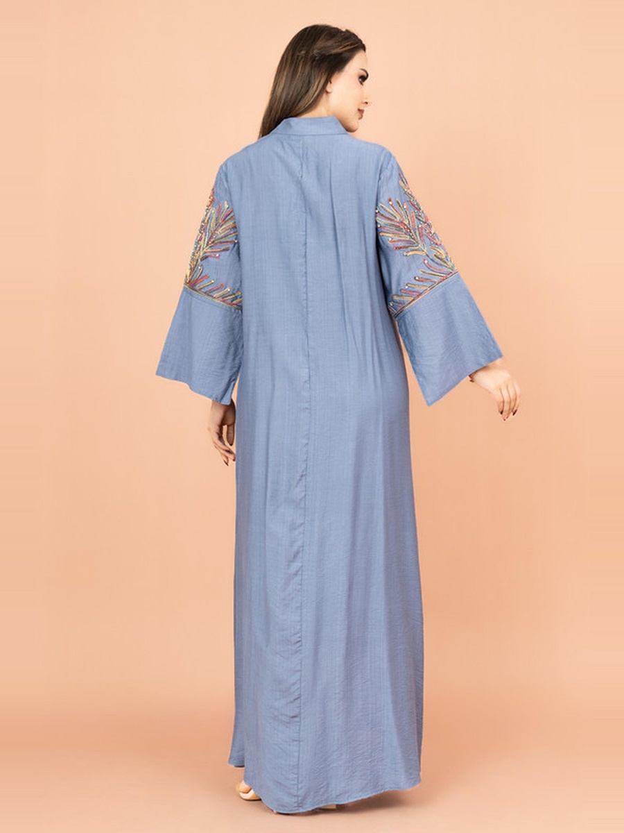 Crystal-Embellished Embroidered Jalabiya
