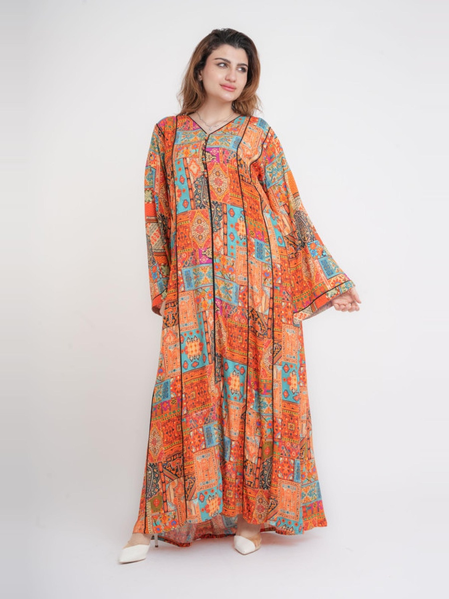 Abstract Aura Printed Jalabiya