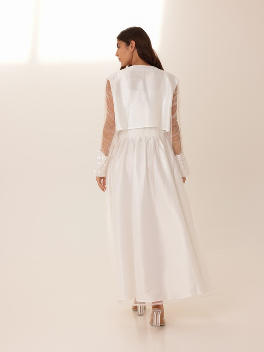 Sequined Maxi Dress and Sheer Bolero Set