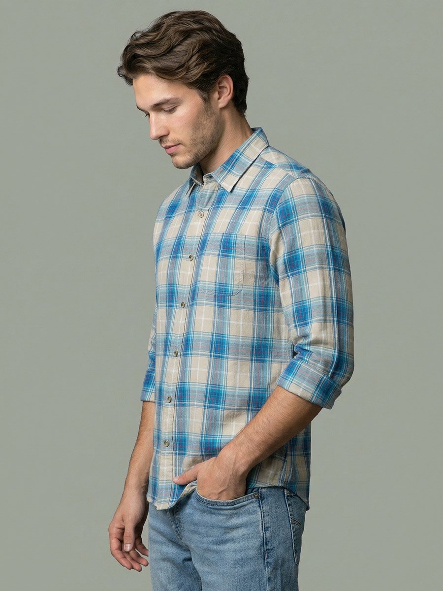 Men Plaid Long Sleeve Shirt