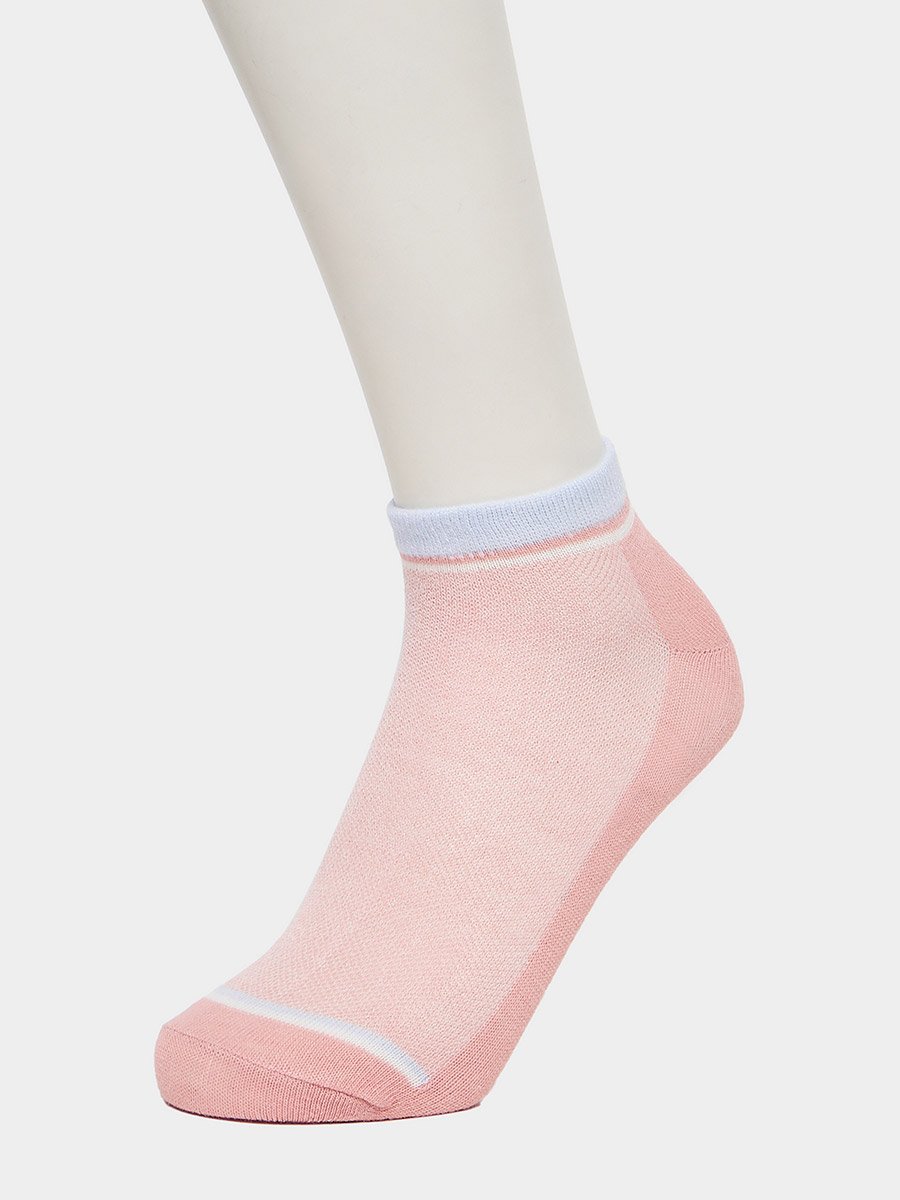 Pack of 5 - Contrast Cuff Ankle Socks