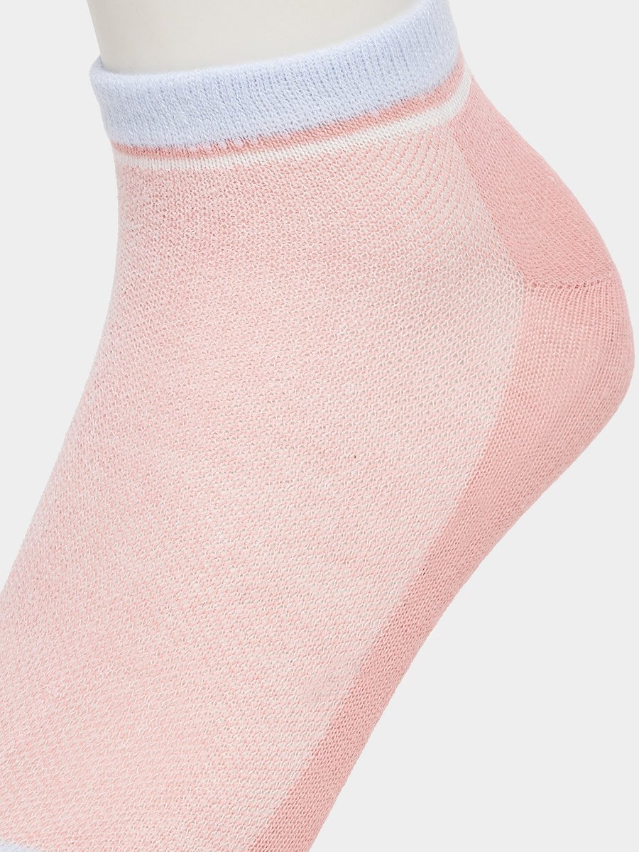 Pack of 5 - Contrast Cuff Ankle Socks