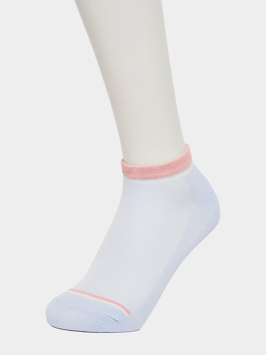Pack of 5 - Contrast Cuff Ankle Socks