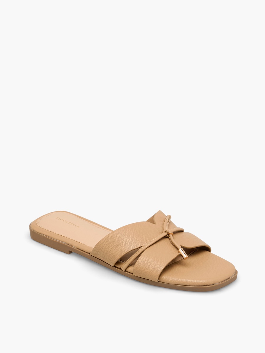 Women Tassels Accent Slide Sandals