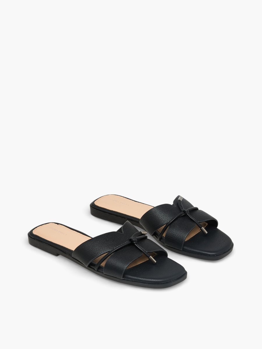 Women Tassels Accent Slide Sandals
