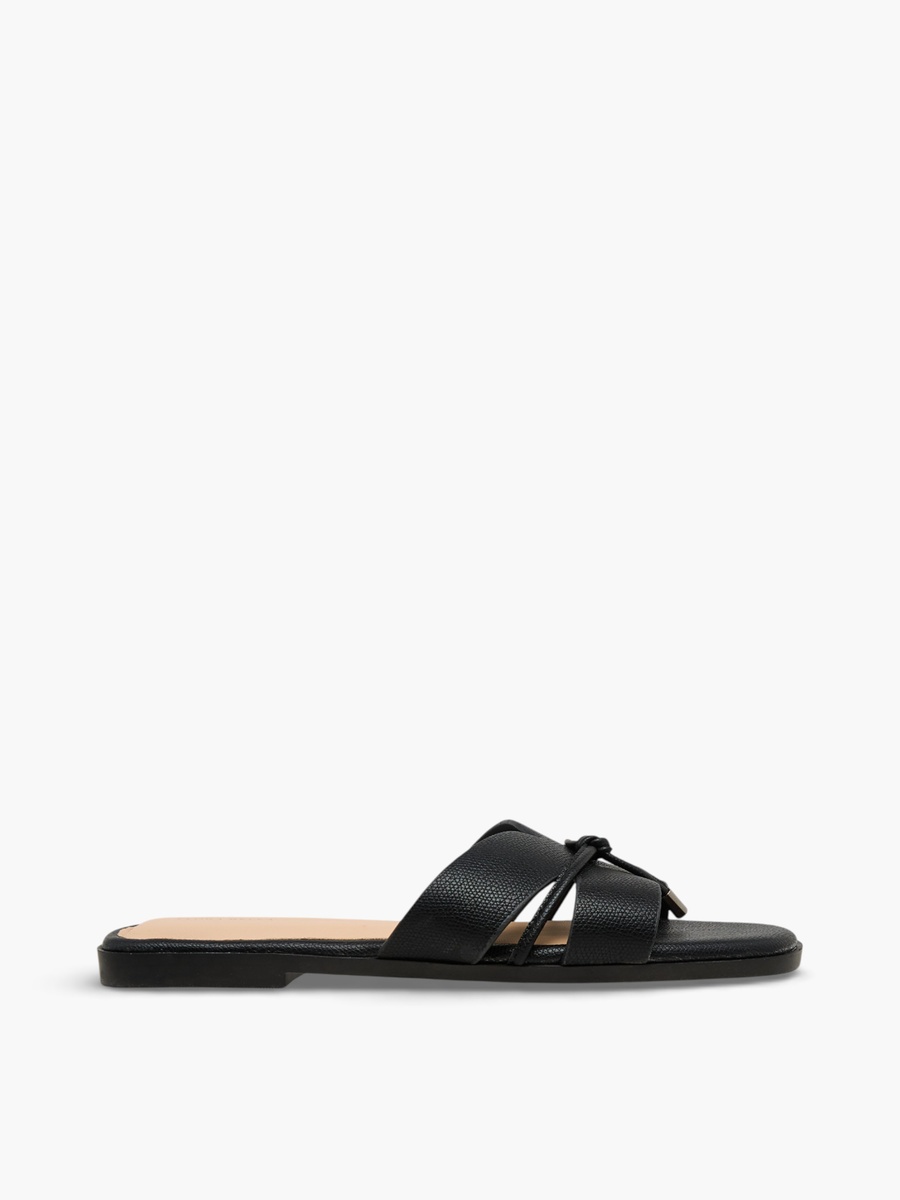 Women Tassels Accent Slide Sandals