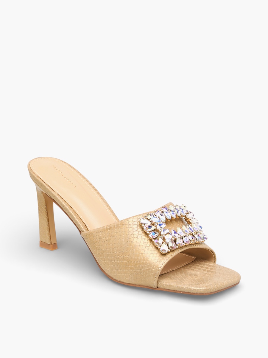 Women Embellished Cone Heel Sandals