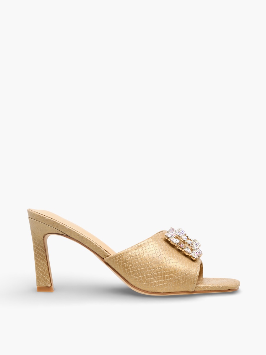 Women Embellished Cone Heel Sandals