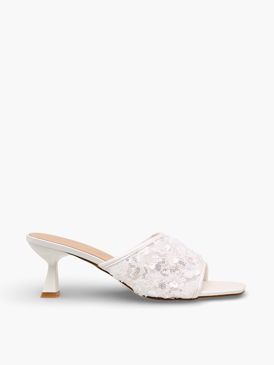 Women Sequin Embellished Open Toe Sandals