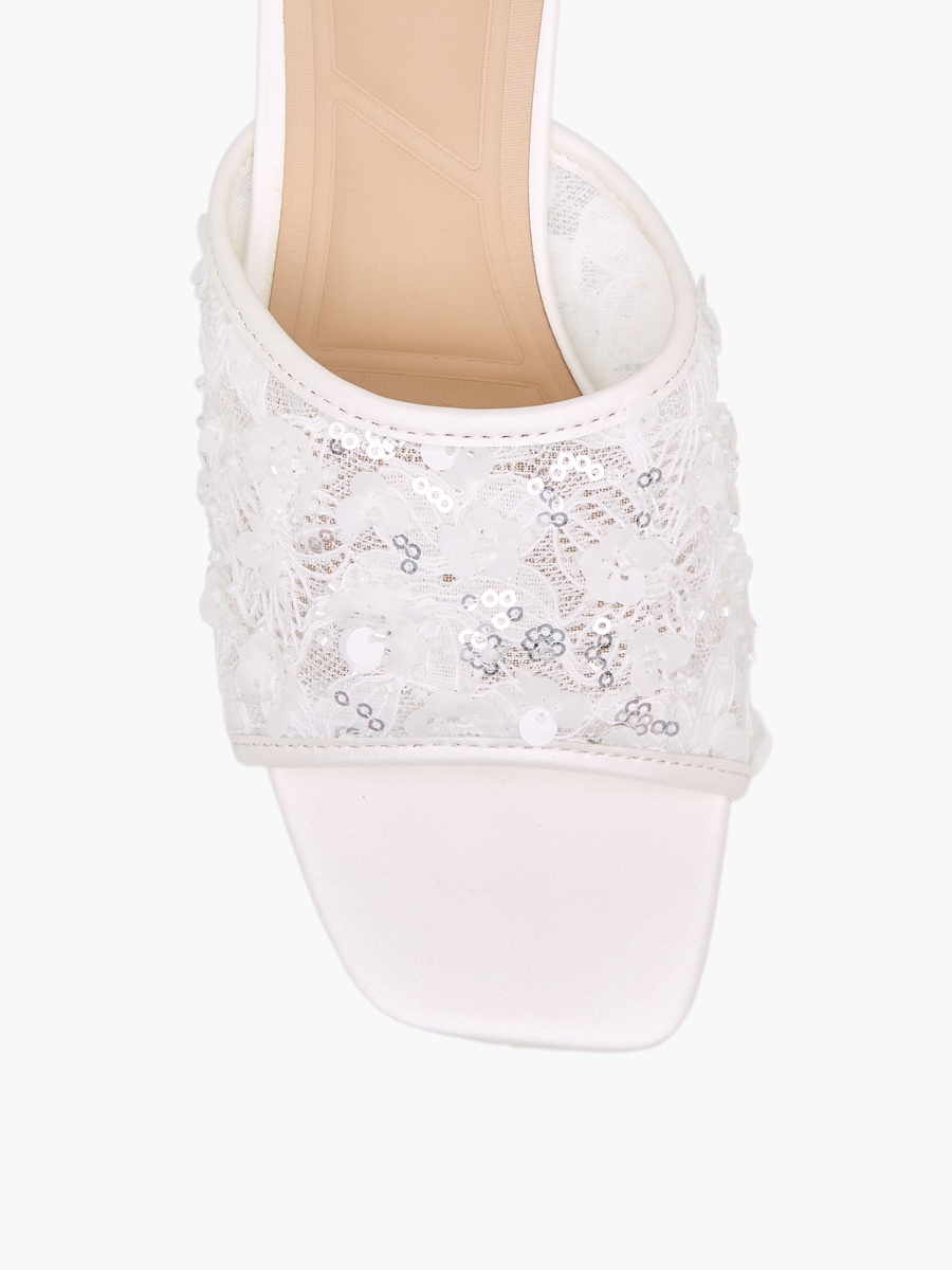 Women Sequin Embellished Open Toe Sandals