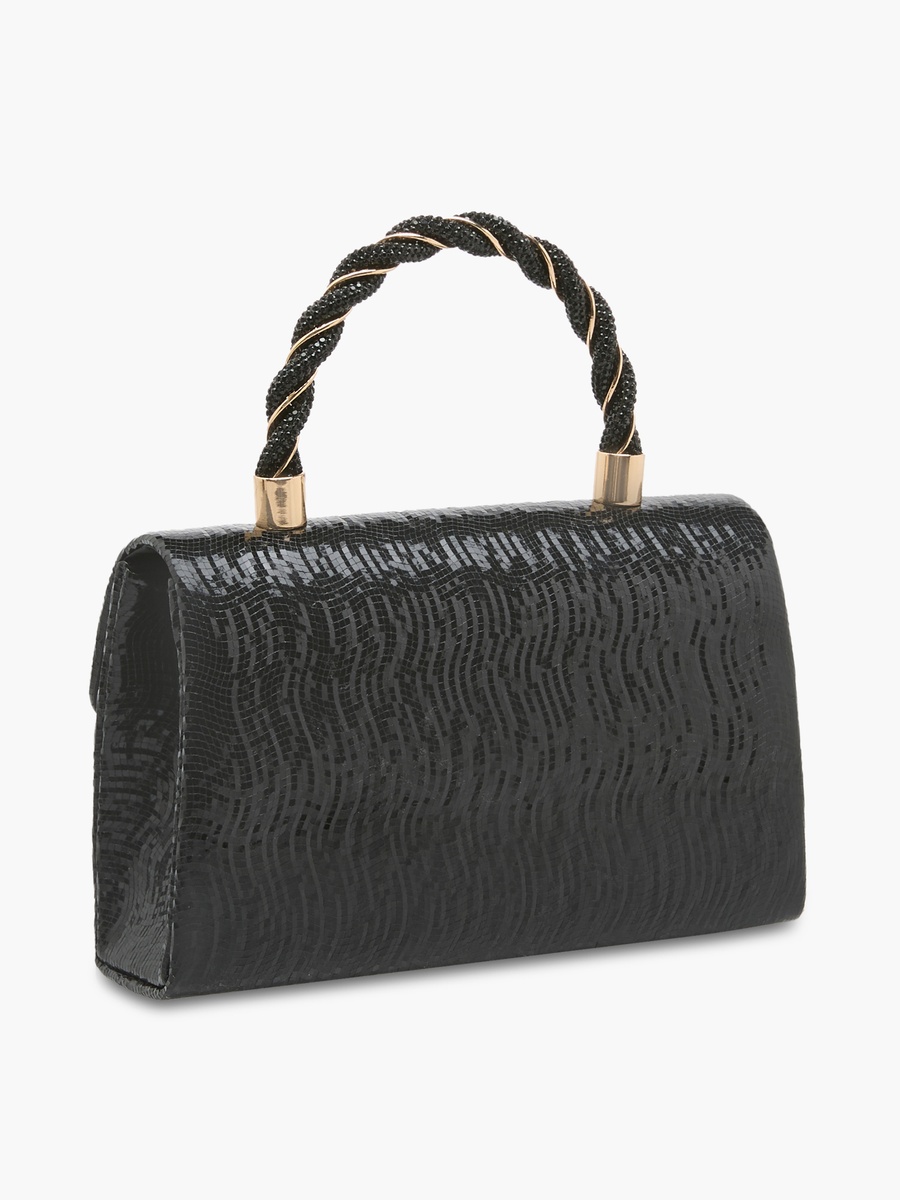 Textured Crossbody Bag with Detachable Shoulder Strap