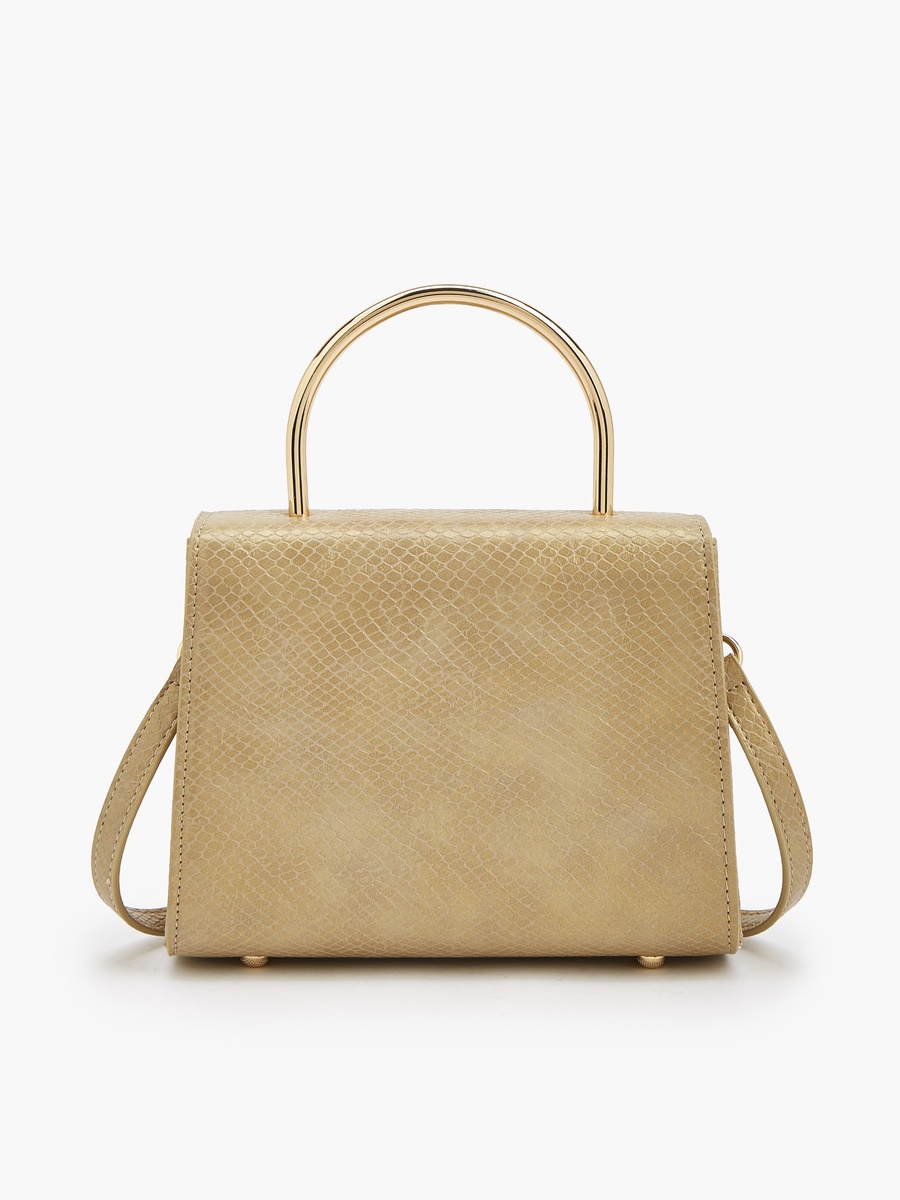 Textured Crossbody Bag with Detachable Strap