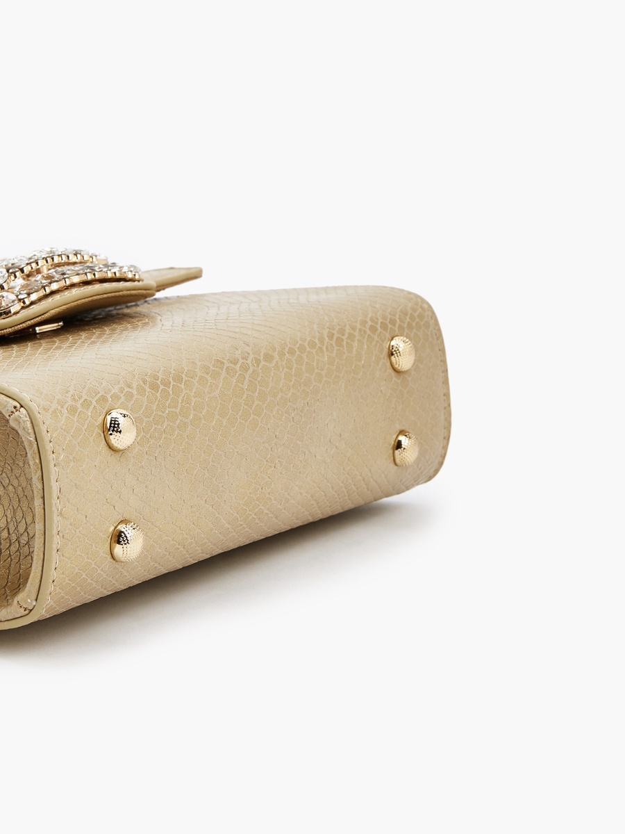 Textured Crossbody Bag with Detachable Strap