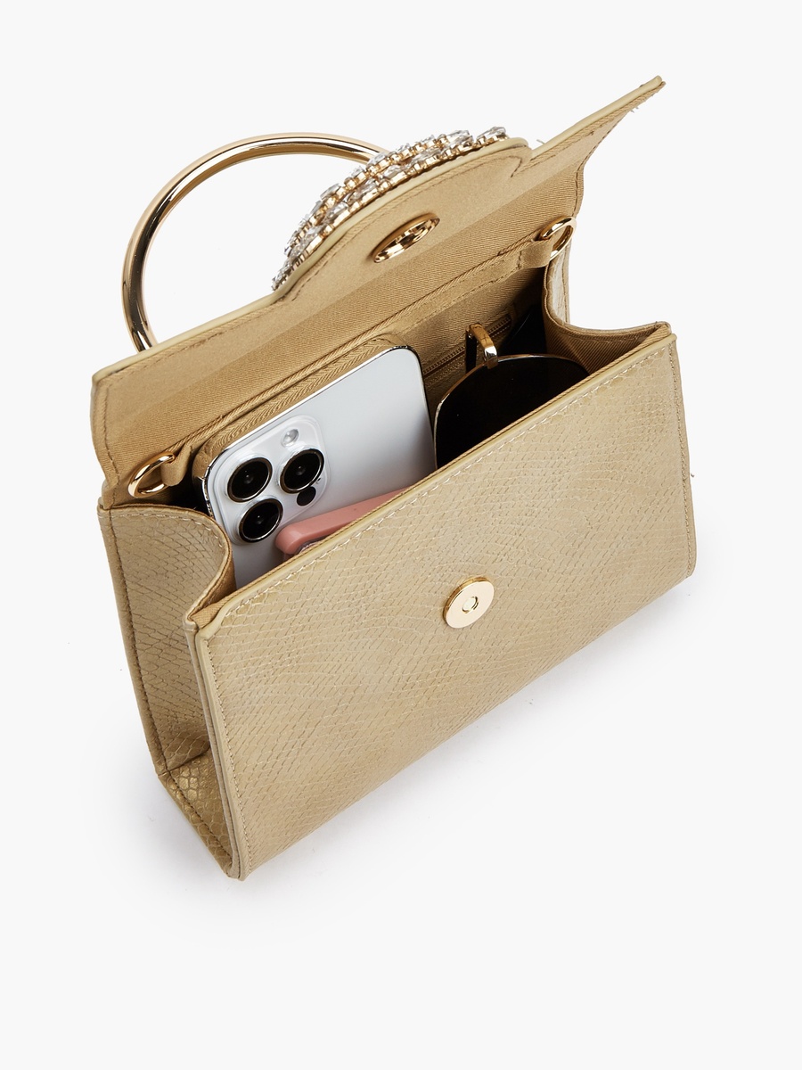 Textured Crossbody Bag with Detachable Strap