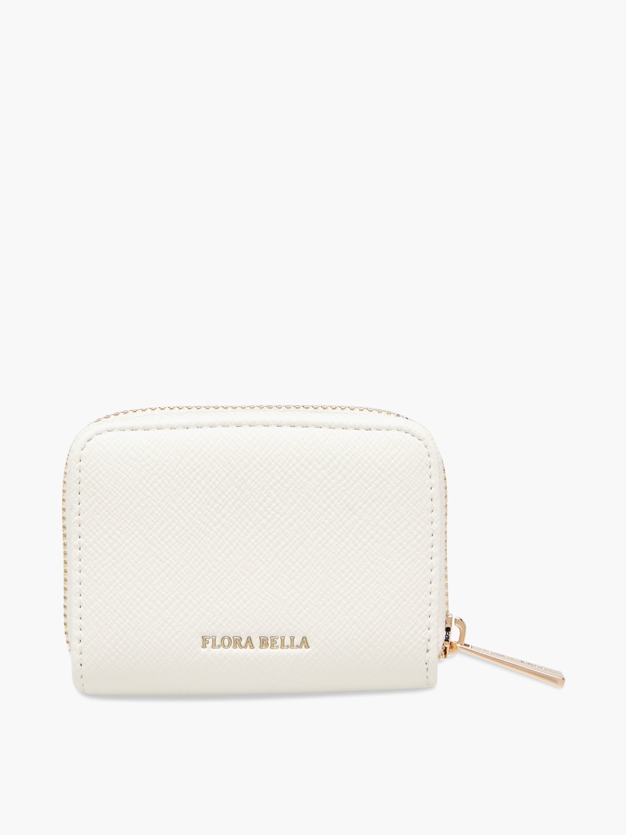Textured Wallet with Zip Closure