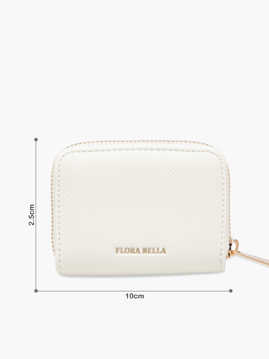 Textured Wallet with Zip Closure