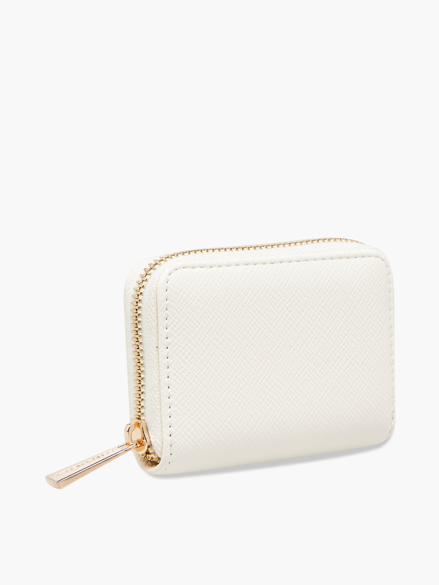 Textured Wallet with Zip Closure