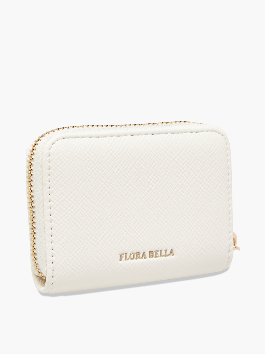 Textured Wallet with Zip Closure