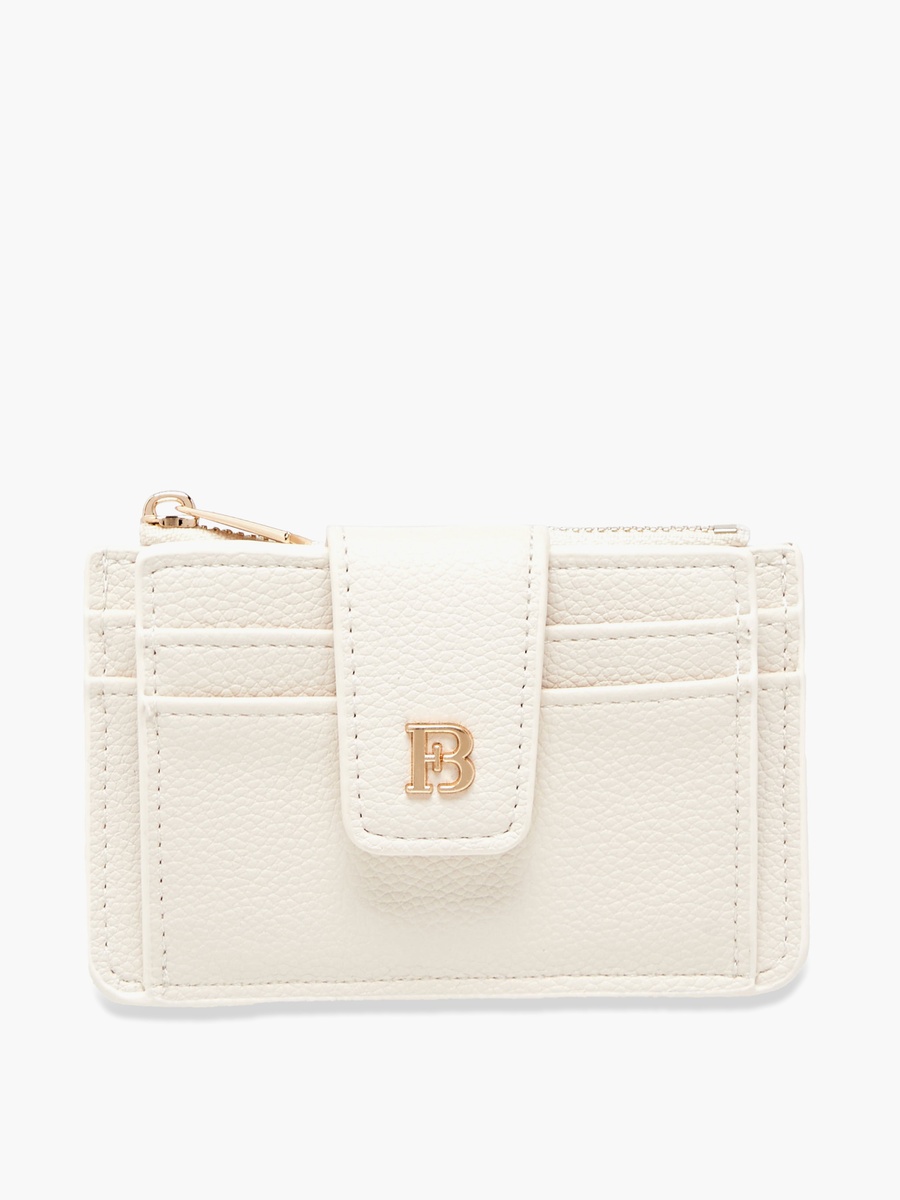 Textured Card Holder with Button Closure