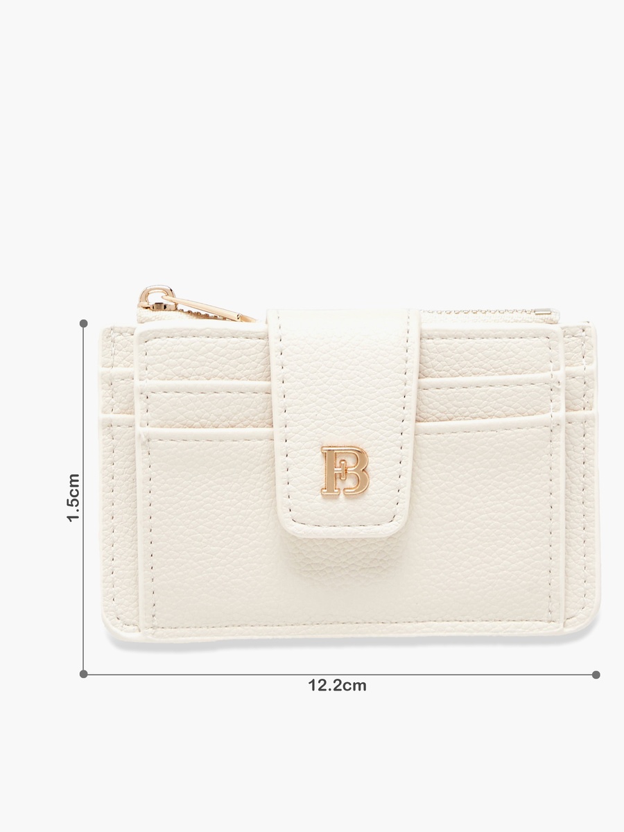 Textured Card Holder with Button Closure
