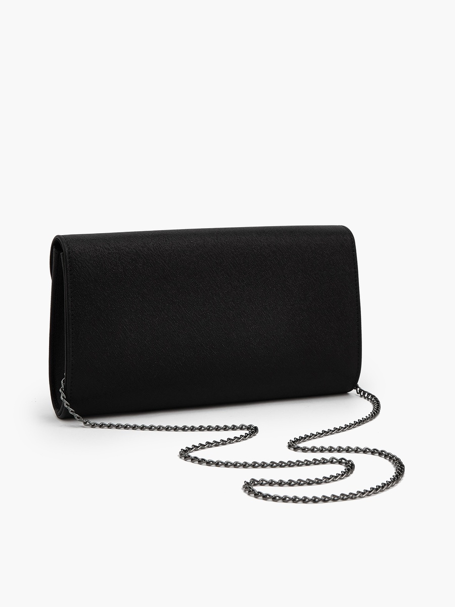 Embellished Clutch with Detachable Chain Strap