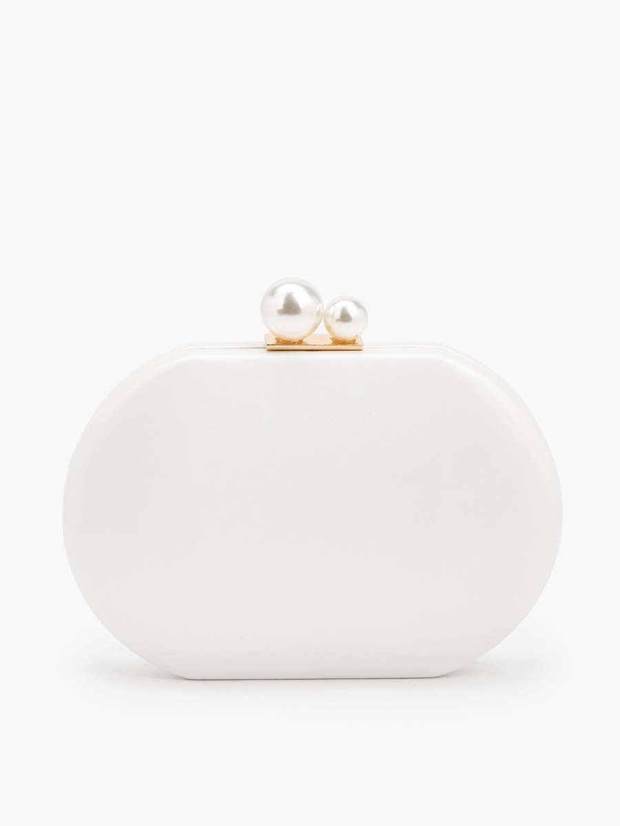 Solid Clutch with Detachable Chain Strap