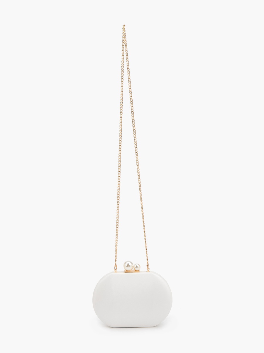 Solid Clutch with Detachable Chain Strap