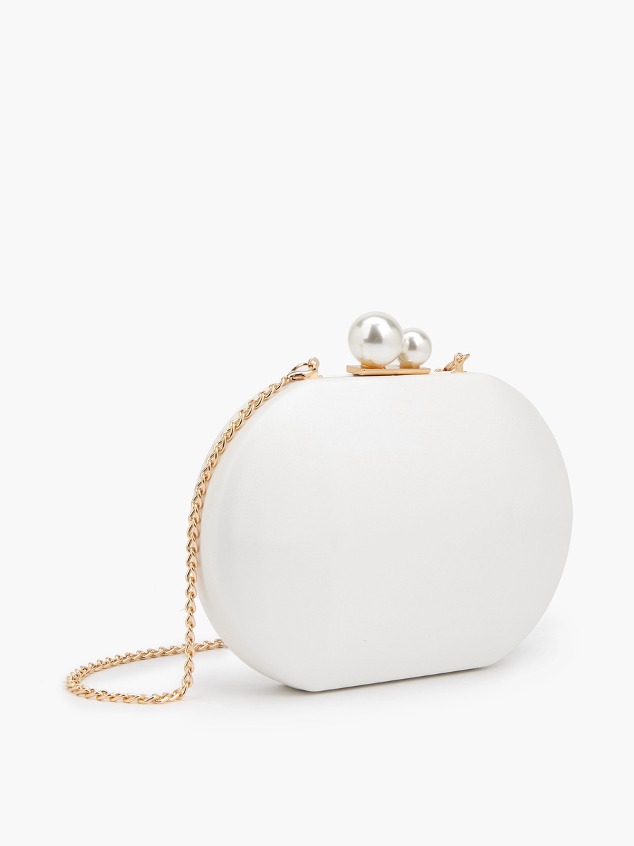 Solid Clutch with Detachable Chain Strap