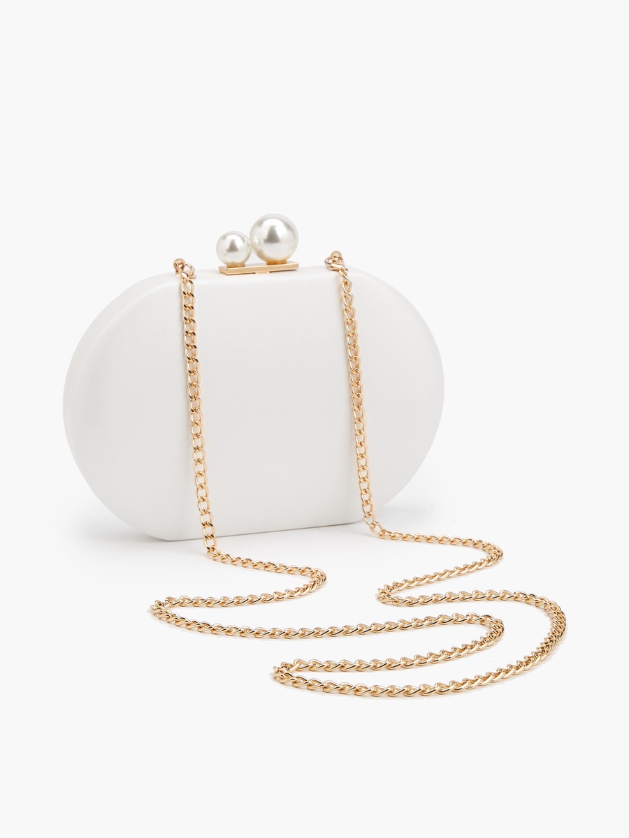 Solid Clutch with Detachable Chain Strap